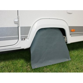 Wheel protection cover for caravan or motorhome