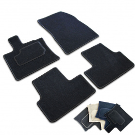 Lancia Delta II Softmat custom front and rear (2 parts) floor mats in needle punched and serged carpet
