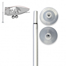 Telescopic mast support for boat cover