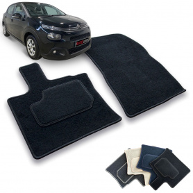 Citroën C3 ph.3 Softmat tailored front floor mats in needle punched and serged carpet