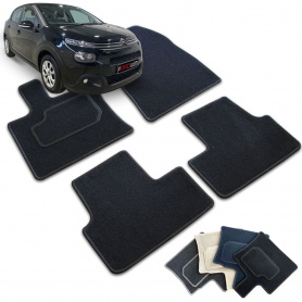 Citroën C3 ph.3 Softmat custom front and rear (2 parts) floor mats in needle punched and serged carpet