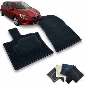 Renault Clio V Softmat tailored front floor mats in needle punched and serged carpet