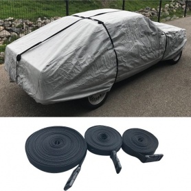 Kit of 3 straps to secure a protective automobile cover