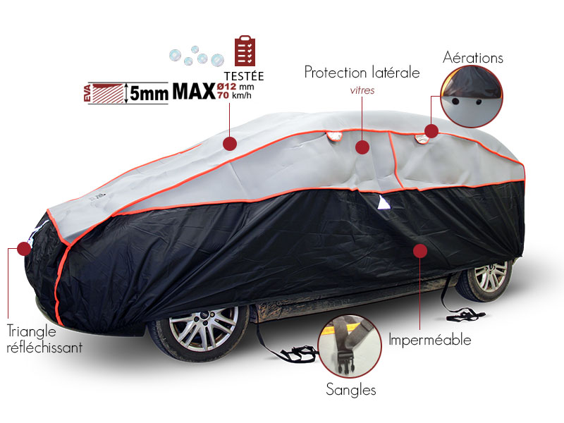 Bâche anti-grêle Peugeot 1007 - COVERLUX Maxi Protection