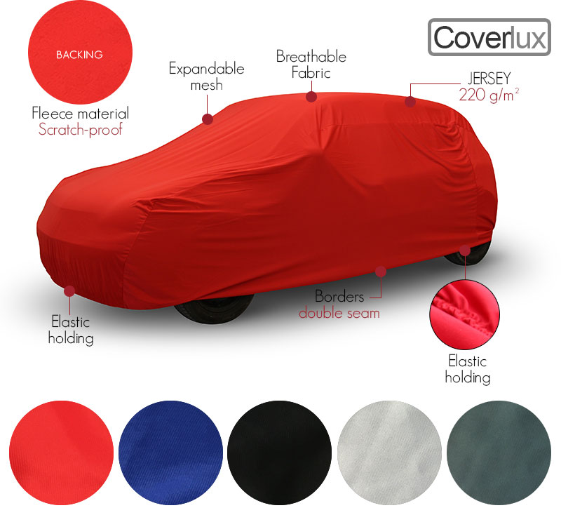 indoor protective car cover in 100% polyester jersey Coverlux©