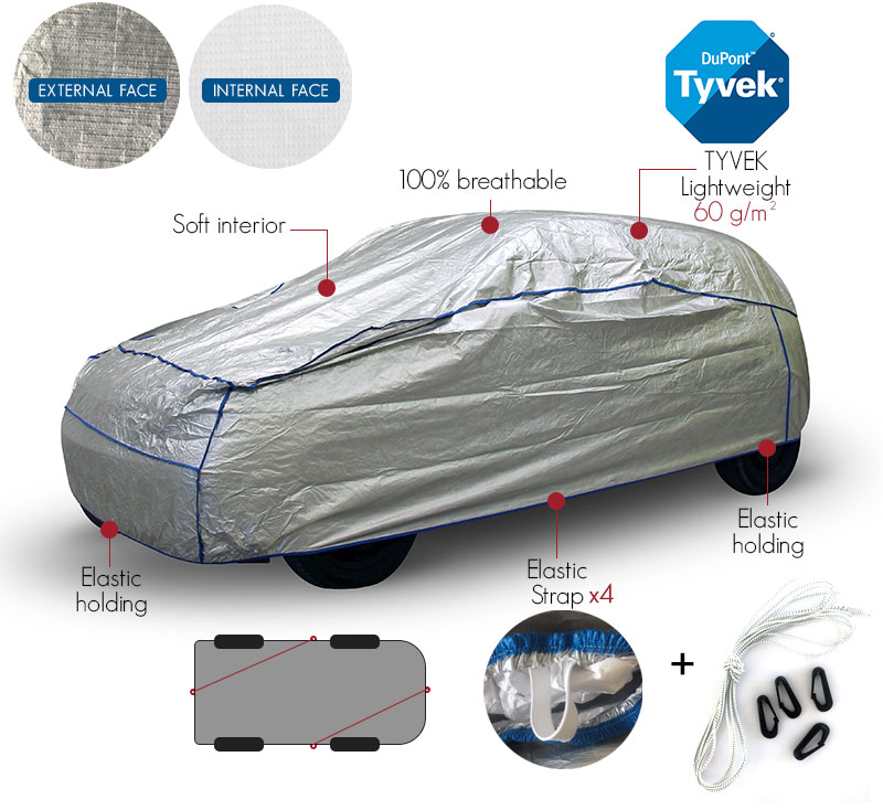 Mixed use Tyvek® DuPont™ car cover