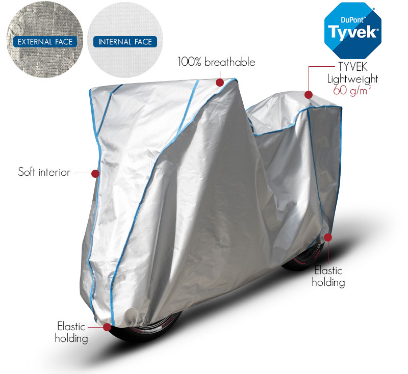 Mixed use Tyvek® DuPont™ motorcycle cover