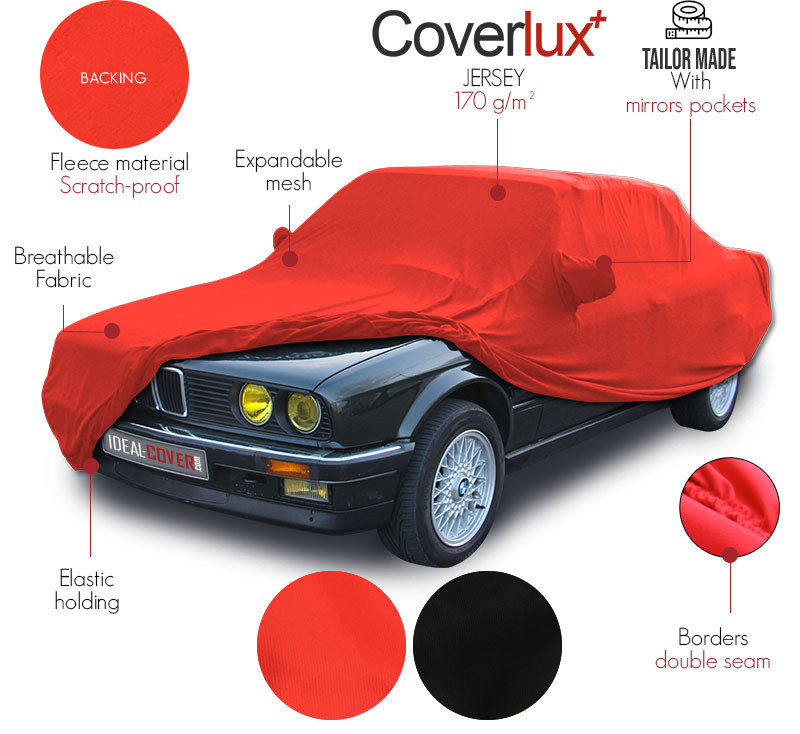 indoor protective car cover in 100% polyester jersey Coverlux+©