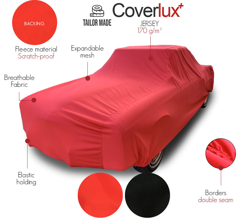 indoor protective car cover in 100% polyester jersey Coverlux+©